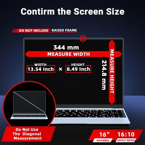 ZOEGAA Laptop Privacy Screen 16 inch,Magnetic Privacy Screen 16 inch for 16:10,Factory has been Focusing on the Research and Production and owns many international Patents such as Filtration Membranes in Kuwait