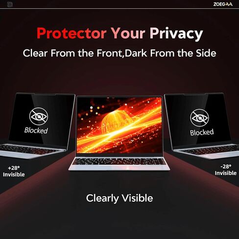 ZOEGAA Laptop Privacy Screen 16 inch,Magnetic Privacy Screen 16 inch for 16:10,Factory has been Focusing on the Research and Production and owns many international Patents such as Filtration Membranes in Kuwait