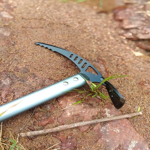Outdoor Camping Ice Axe Walking Pick for Camping Aluminum Alloy Mountaineering Axe Glacier Climbing Tool Lightweight Design,70 Cm Gray in Saudi Arabia