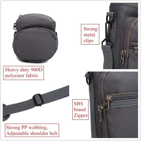 Water Bottle Pouch Multi-Purpose Hydration Waist Carrier Bag with Detachable Handle Strap &Shoulder Strap in Saudi Arabia