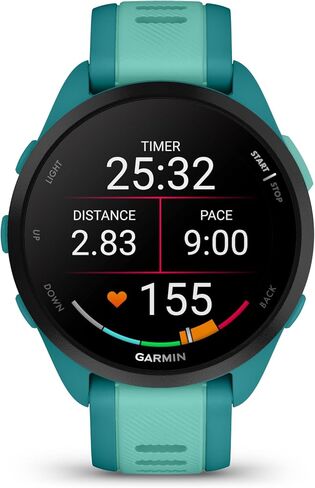Garmin Forerunner 165 Music GPS Running Smartwatch, Fitness Tracker Smart Watch for Women and Men Bundle with Accessories - Turquoise/Aqua in Saudi Arabia