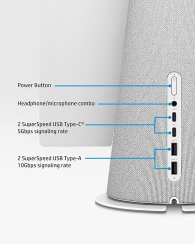 HP Chromebase 21.5" All-in-One Desktop, Intel Pentium Gold 6405U Processor, 4 GB RAM, 64 GB Storage, Rotating Full HD IPS Touchscreen, Chrome OS, Bluetooth Keyboard and Mouse Combo (22-aa0012, 2021) in Saudi Arabia