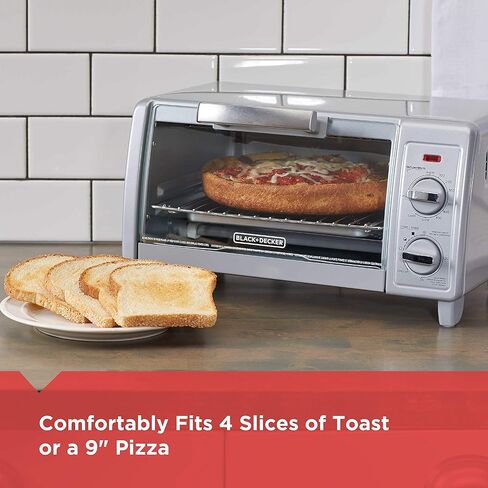 BLACK+DECKER TO1705SG 4-Slice Toaster Oven, Easy Controls, Stainless Steel in Saudi Arabia