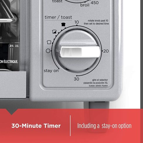 BLACK+DECKER TO1705SG 4-Slice Toaster Oven, Easy Controls, Stainless Steel in Saudi Arabia