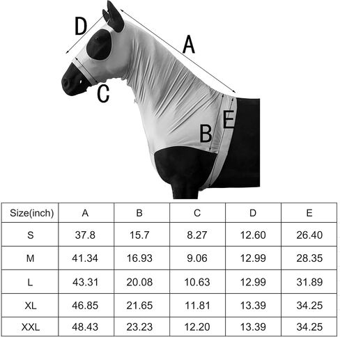 Stretch Horse Hood with Zip Lycra Full Face Lightweight Neck Cover in Kuwait
