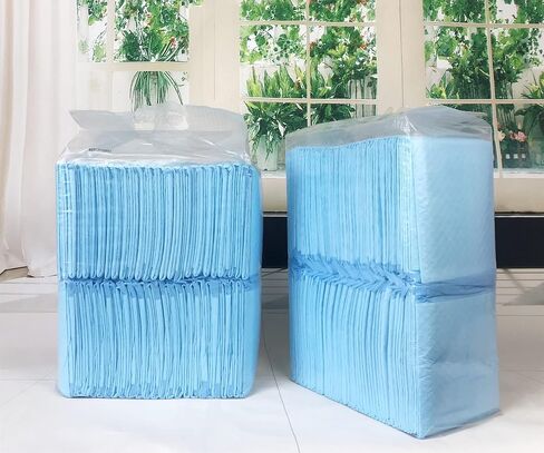 TBM Dog and Puppy Pee Pads 50 Count, 23.6 x 23.6 Inches with Leak-Proof Quick-Dry Design for Potty Training, Premium Absorbency, Large Size Puppy Pads, Blue & White in Saudi Arabia