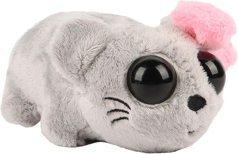 Sad Hamster Meme Plush Toy with Pink Bow, Handmade Crochet Built-in Violin Sound for Soft Cute Sad Hamster (Keychain with Music) in Saudi Arabia