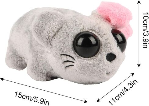 Sad Hamster Meme Plush Toy with Pink Bow, Handmade Crochet Built-in Violin Sound for Soft Cute Sad Hamster (Keychain with Music) in Saudi Arabia