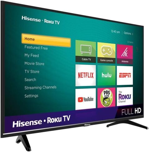 Hisense 40 بوصة LED 1080p Full HD تلفزيون ذكي DTS TruSurround Sound وضع الألعاب معدل الحركة متوافق مع Alexa وGoogle Assistant 40H4030F (متجدد) in Saudi Arabia