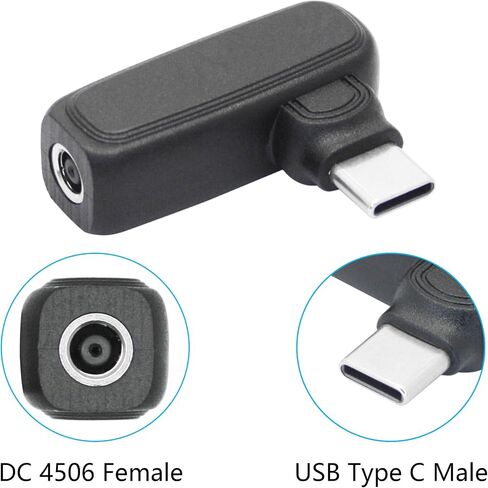 100 واط تيار مستمر 7.4 ملم × 0.6 ملم إلى محول موصل USB من النوع C، 90 درجة DC 7406 أنثى إلى USB C ذكر محول شحن الطاقة، شريحة PD ذكية مدمجة، للهواتف وأجهزة الكمبيوتر المحمولة وأجهزة منفذ USB من النوع C in Kuwait