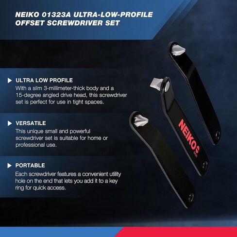 NEIKO 10577A Cordless Power Screwdriver | 1/4” Hex Auto-Lock Safety Chuck | Includes Phillips and Flathead Bit | USB Rechargeable Lithium-Ion Technology | Auto and Manual Mode in Saudi Arabia