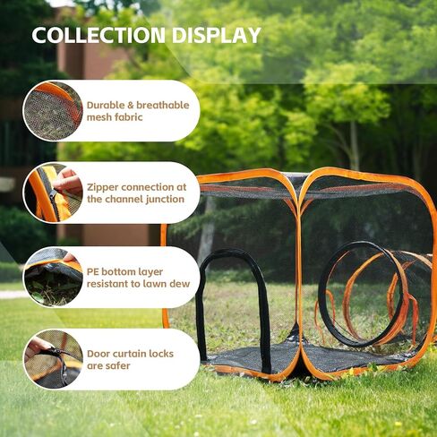 Outdoor Cat Tunnel, Pop Up Cat Tent - Outdoor Cat Playpen, Tents for Small Animals, Provides Double Fun with 2-Way Cat Playpen, Cat Tents for Outside，New in Saudi Arabia