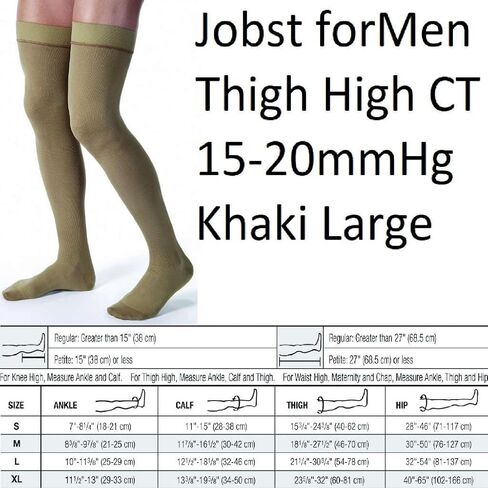 JOBST forMen Thigh High 15-20 mmHg Ribbed Dress Compression Stocking in Saudi Arabia