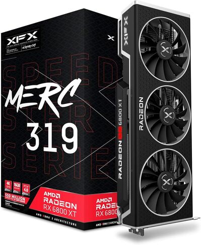 XFX بطاقة رسومات للالعاب MERC319 AMD راديون RX 6800 XT كور من سبيدستر مع 16GB GDDR6 HDMI 3xDP RX-68XTALFD9 in Kuwait