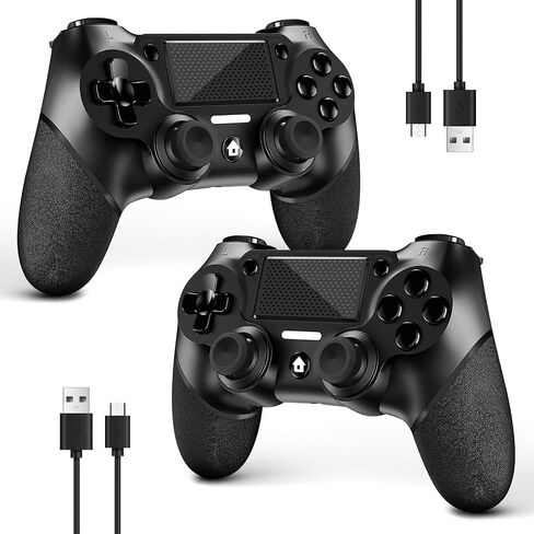 AceGamer Wireless Controller for PS4, Custom Design V2 Gamepad Joystick for PS4 with Non-Slip Grip of Both Sides and 3.5mm Audio Jack! Thumb Caps Included! (Lightning) in Saudi Arabia