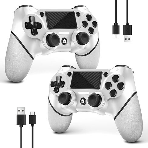AceGamer Wireless Controller for PS4, Custom Design V2 Gamepad Joystick for PS4 with Non-Slip Grip of Both Sides and 3.5mm Audio Jack! Thumb Caps Included! (Lightning) in Saudi Arabia