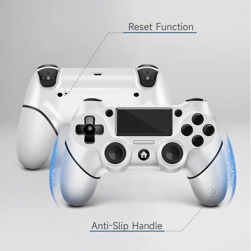 AceGamer Wireless Controller for PS4, Custom Design V2 Gamepad Joystick for PS4 with Non-Slip Grip of Both Sides and 3.5mm Audio Jack! Thumb Caps Included! (Lightning) in Saudi Arabia