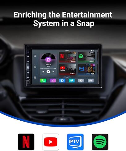 OTTOCAST Play2Video Pro - محول CarPlay Android التلقائي المدمج في YouTube/Netflix/Spotify/IPTV - يدعم بطاقة TF بسرعة 5 جيجا هرتز، اتصال تلقائي، بدون تأخير، لجميع طرازات السيارات مع CarPlay السلكية OEM in Kuwait