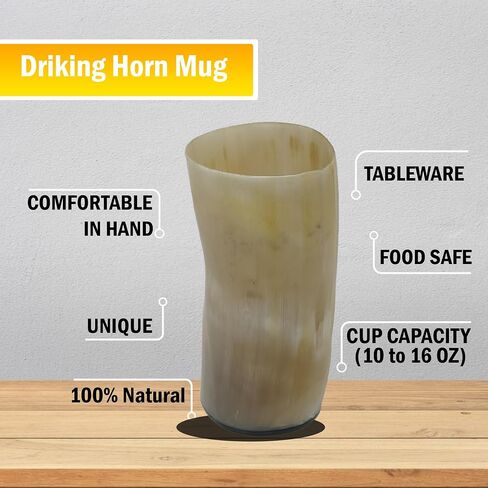 Viking Drinking OX Horn | Tankard | Mug | Cup for Ale, Beer, Mead, Wine, Shot Glass, Bottle Opener |100% Leak Free | Natural and Handmade | COMBO OFFERS (6 SHOT GLASS ENGRAVED COMBO) in Saudi Arabia