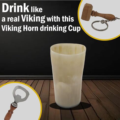 Viking Drinking OX Horn | Tankard | Mug | Cup for Ale, Beer, Mead, Wine, Shot Glass, Bottle Opener |100% Leak Free | Natural and Handmade | COMBO OFFERS (6 SHOT GLASS ENGRAVED COMBO) in Saudi Arabia