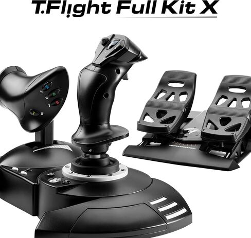 Thrustmaster T.Flight Full Kit X: Complete Kit for Flight Simulation, Joystick and Detachable Throttle, Rudder Pedals with Slide Rails, Compatible with Xbox Series X|S, Xbox One and PC (Xbox One) in Saudi Arabia