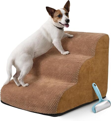 Dog Stairs for Bed - Large Folding Pet Ramp for High Beds, Furniture, Couch - Steps for Small Pets, Cats, Older Dogs, Puppies in Saudi Arabia