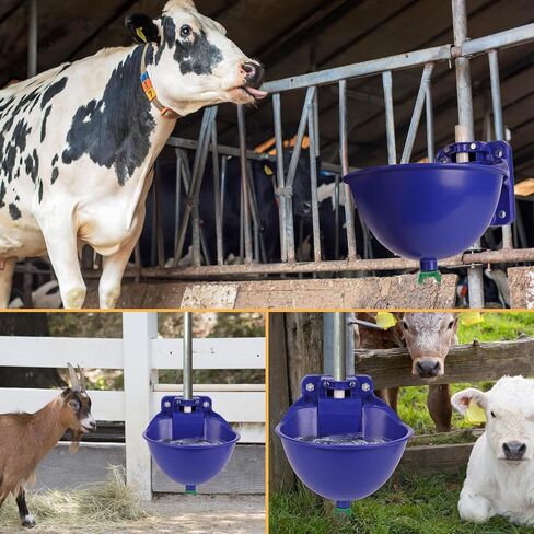 Automatic Water Trough for Livestock Dog Water Dispenser Feeder Trough Bowl for Poultry Horse Cow Cattle Goat Sheep Water (Plastic Bowl) in Saudi Arabia