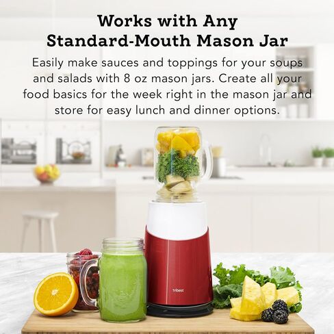 Tribest PB-430GY-A Personal Blender II, Mason Jar Ready Personal Blender with Mason Jar Mug, Gray in Saudi Arabia