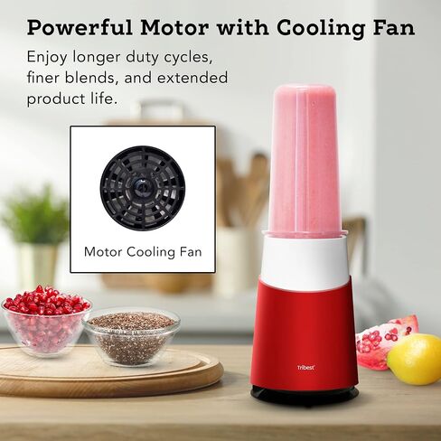 Tribest PB-430GY-A Personal Blender II, Mason Jar Ready Personal Blender with Mason Jar Mug, Gray in Saudi Arabia