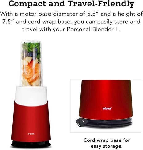 Tribest PB-430GY-A Personal Blender II, Mason Jar Ready Personal Blender with Mason Jar Mug, Gray in Saudi Arabia