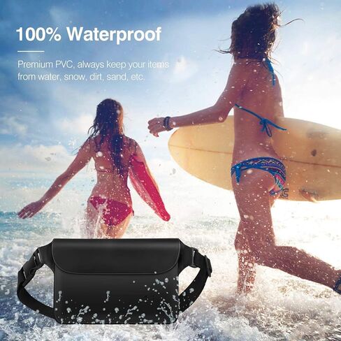 جراب ORIbox Universal مقاوم للماء للهاتف الجاف مع جراب مزين لامع لهاتف iPhone 12 11 Pro Max XS Max XR X 8 7 6S Plus SE 2020 12 mini Galaxy Pixel, أزرق وأحمر وردي (2 عبوة) in Kuwait