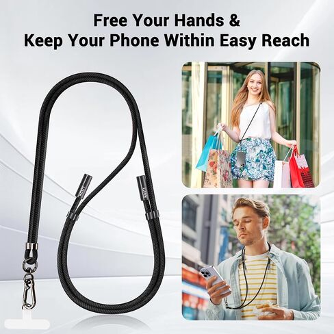 MOSTY Phone Lanyard Crossbody Built-in USB C to USB C Cable,iPhone Charging Lanyard,iPhone Lanyard Anti Theft for iPhone 15 in Saudi Arabia