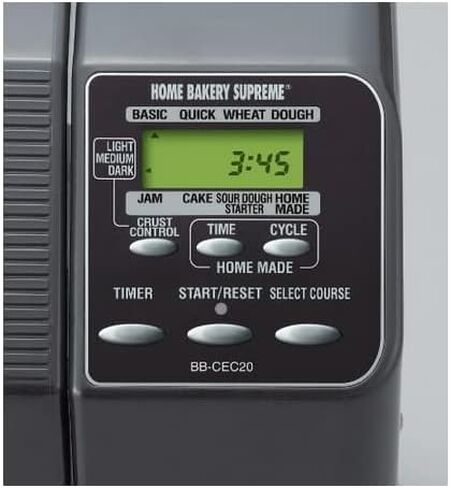 Zojirushi BB-CEC20 صانع الخبز المنزلي سوبريم بوزن 2 رطل، أسود يتضمن مجموعة ملاعق قياس من الفولاذ المقاوم للصدأ وقفاز فرن in Kuwait