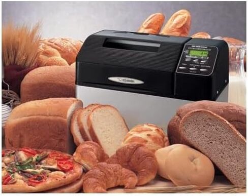 Zojirushi BB-CEC20 صانع الخبز المنزلي سوبريم بوزن 2 رطل، أسود يتضمن مجموعة ملاعق قياس من الفولاذ المقاوم للصدأ وقفاز فرن in Kuwait