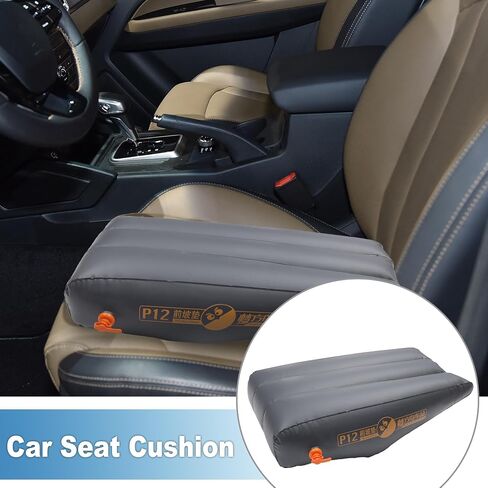 Car Front Seat Inflatable Mat Comfortable Car Inflatable Mattress Sleeping Mat for Napping Travel Deep Gray in Saudi Arabia