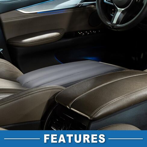 Car Front Seat Inflatable Mat Comfortable Car Inflatable Mattress Sleeping Mat for Napping Travel Deep Gray in Saudi Arabia