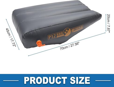 Car Front Seat Inflatable Mat Comfortable Car Inflatable Mattress Sleeping Mat for Napping Travel Deep Gray in Saudi Arabia