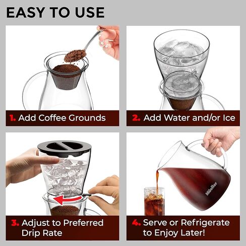 مولر QuickBrew ماكينة تحضير القهوة والشاي الباردة الناعمة، 47 أونصة in Kuwait