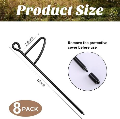 RunNico 8 Pcs Hunting Blind Stakes, Metal Ground Blind Anchor, Heavy-Duty Tent Stakes Pegs for Outdoor Easier Hunting Camping Tent and Tarps Installation in Saudi Arabia