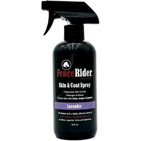 Fence Rider Skin & Coat Spray for Horses, Blend of Premium Natural Ingredients to Soothe Skin and Shine Coat, 16 oz Ready to Use (Cinnamon)