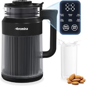 Automatic Nut Milk Maker, 27oz(800ml) Homemade Almond, Oat, Coconut, Soy, Plant Based Milks and Non Dairy Beverages, Soy Milk Maker Machine with Delay Start/Keep Warm/Self-Cleaning/Boil Water