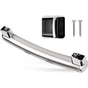 WB15X21101 Microwave Door Handle for GE, Upgraded Stainless Steel Microwave Handle Replacement General Electric Microwave Parts Fit JNM3163RJ3SS, PSA9120SF1SS, PVM9179DF3BB