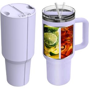 Stanley Drink Divider,Silicone Stanley Cup 2 in 1 Drink Separator,Meeting Your Different Needs in 1 Cup,Split Stanley Cup Insert 40 oz,Reusable for Beach, Office, Camping or Party (Purple) in Saudi Arabia