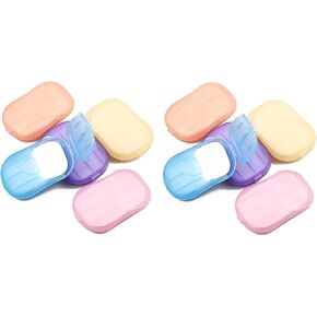 10 Boxes Disposable Soap Paper Hand Cleaner Fragrance Mini Color Soap Paper for school Indoor, Outdoor, Travel, Camping Hiking Camping Soap