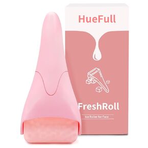 huefull Ice Roller for Face with 2 Rollers and Gua Sha Facial Tools, Face Roller for Reducing Puffiness, Redness & Migraine Relief