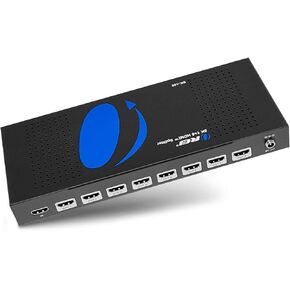 OREI 8K HDMI Splitter 1 X 8, Duplicate/Mirror Any HDMI Signal UltraHD Supports Upto 4K @ 120Hz EDID HDCP 2.3 - (BK-108)