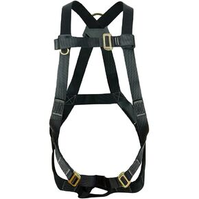Fusion Climb VERTIGO BASIC Full Body Harness | Heavy-Duty Hardware | 5,000 LB Rated Reinforced Webbing | Fast-Pass Steel Buckles | Ideal for Industrial Use | CE EN12277:2015" for Professional Mountain