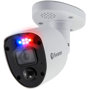 Swann Enforcer 4K Indoor/Outdoor Security Camera System, 4 Bullet Cameras & 1 Pan Tilt PT Cam 8 Channel DVR 2TB HDD Wired Surveillance CCTV, Motion Sensor Lights, Night Vision, Siren, DVK-85680W4RLPT