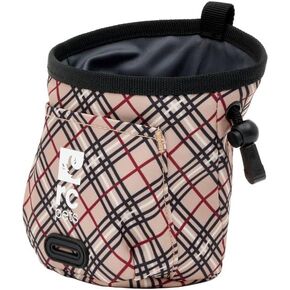 RC Pet Products Versatile, Convenient, Compact Essential Treat Bag | Tan Tartan