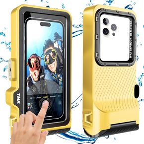 2024 Phone Waterproof Case, Professional Outdoor Diving Snorkeling Swimming Surfing Cover, Underwater Touchscreen Camera Housing for iPhone 15 Pro Max Samsung S24 Ultra/S24 Plus No More Than 6.9 Inch